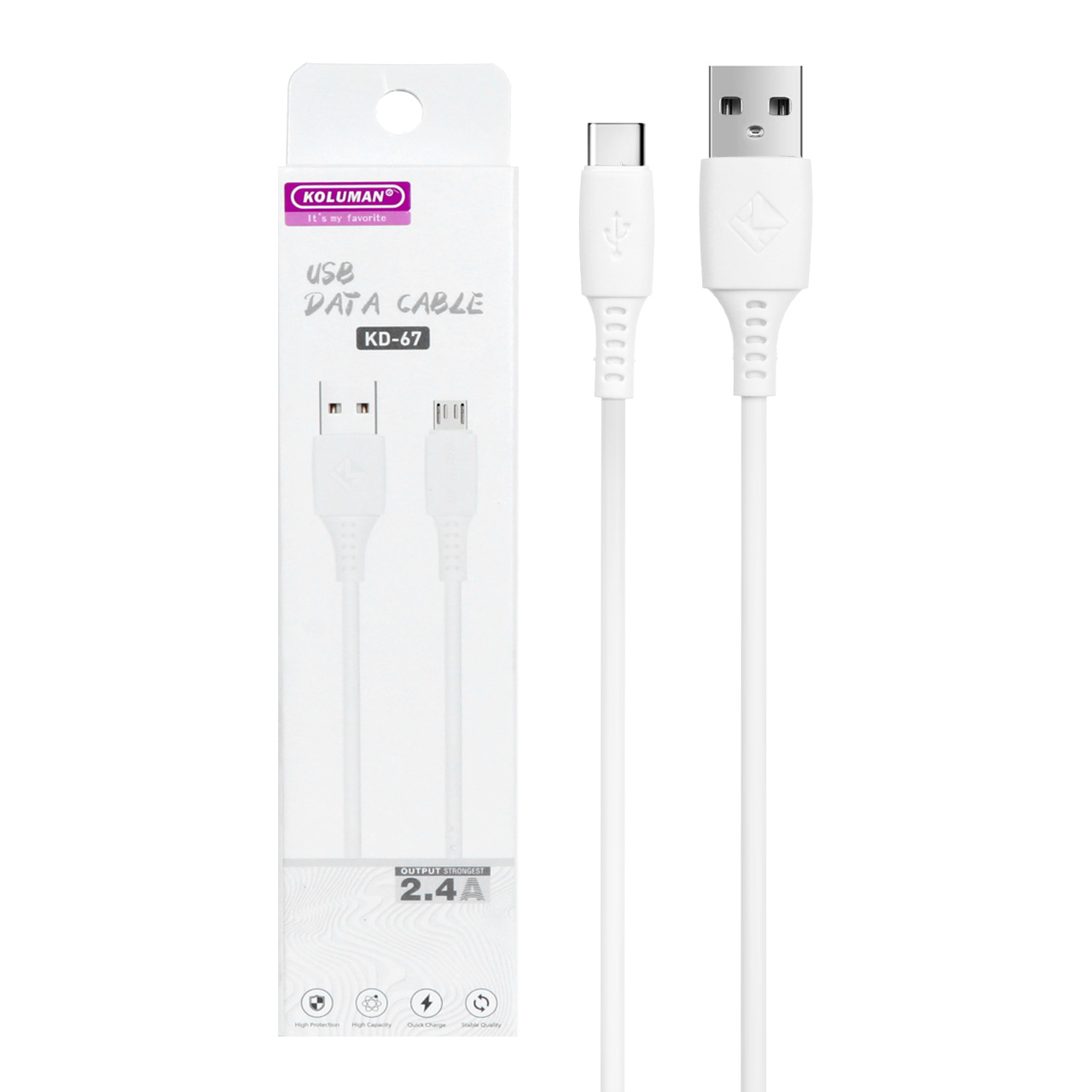مشخصات، قیمت و خرید کابل تبدیل USB به USB-C کلومن مدل kd-67 طول 1 ...